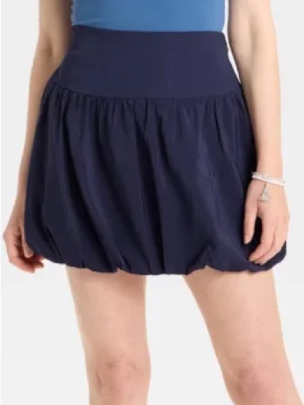 a new day Navy Bubble Mini Skirt